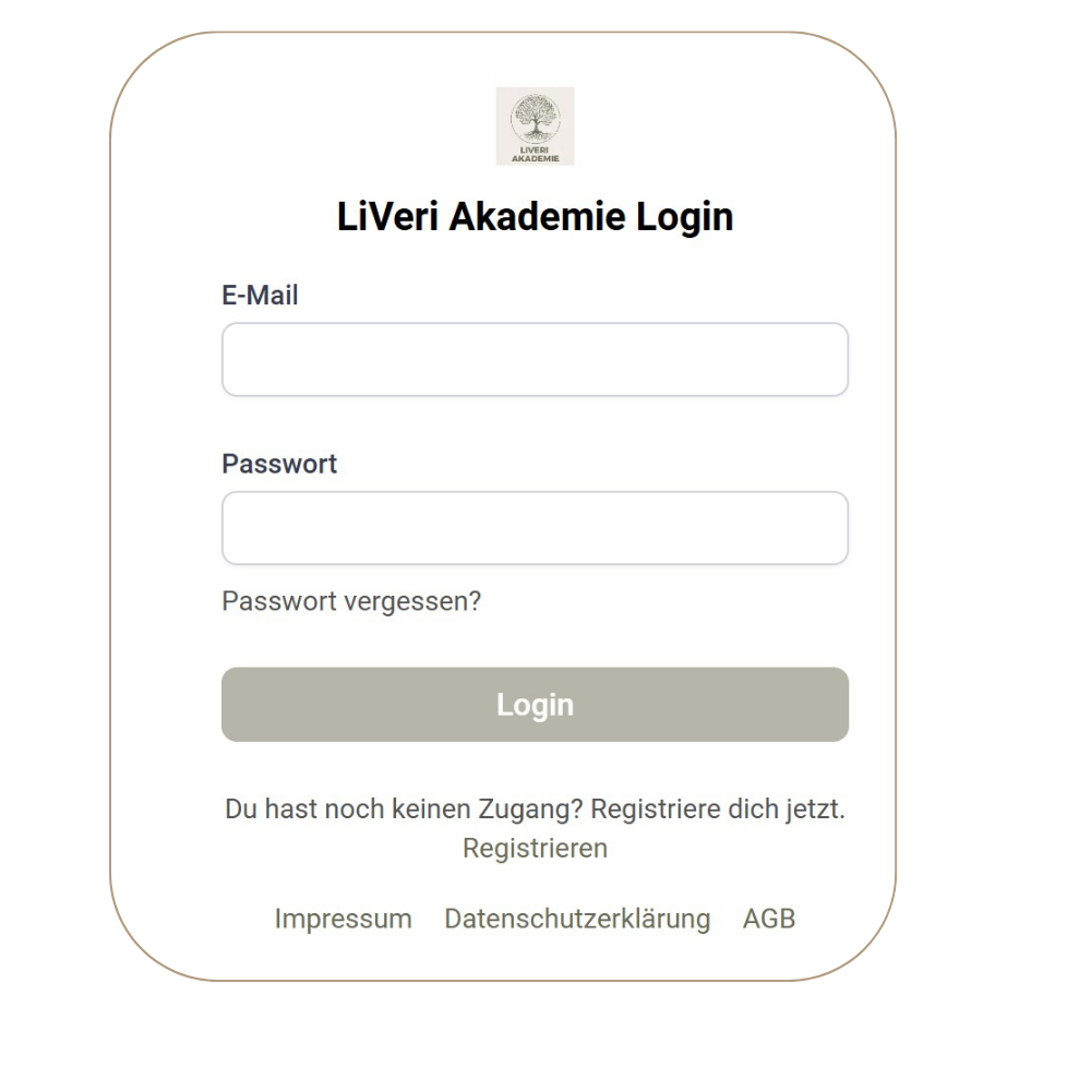 Webseite Akademie Login